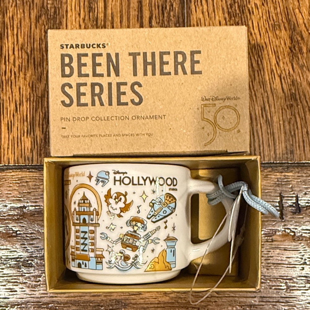 NEW Starbucks Been There Series Disney Parks Hollywood Ornament 50th ANNIVERSARY